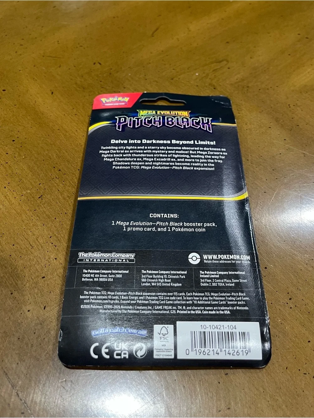 Pokemon Trading Card Game Mega Evolution Pitch Black Slowpoke Collector Pack New